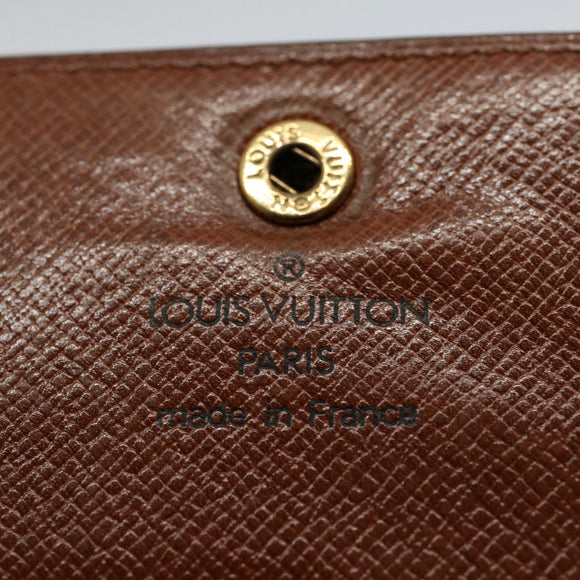 LOUIS VUITTON Monogram Porte Tresor Etui Papie Wallet M61202 LV Auth 54090