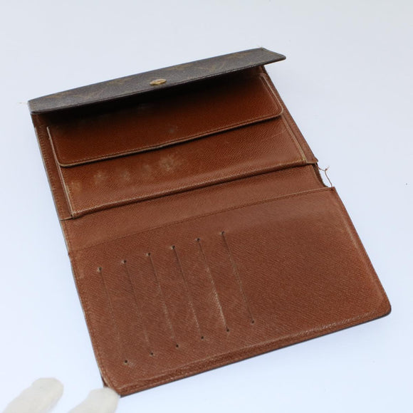 LOUIS VUITTON Monogram Porte Tresor Etui Papie Wallet M61202 LV Auth 54090