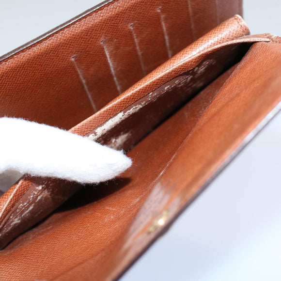 LOUIS VUITTON Monogram Porte Tresor Etui Papie Wallet M61202 LV Auth 54090