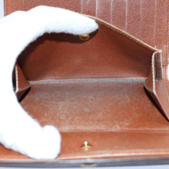 LOUIS VUITTON Monogram Porte Tresor Etui Papie Wallet M61202 LV Auth 54090