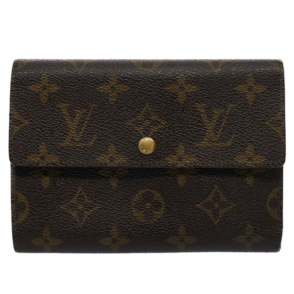 LOUIS VUITTON Monogram Porte Tresor Etui Papie Wallet M61202 LV Auth 54090