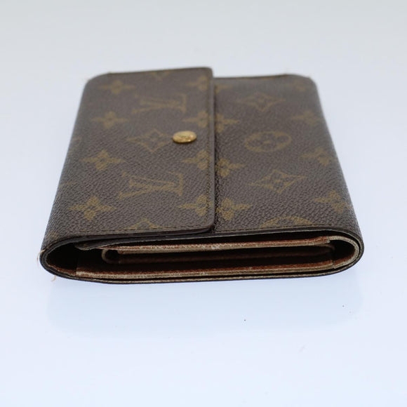 LOUIS VUITTON Monogram Porte Tresor Etui Papie Wallet M61202 LV Auth 54090