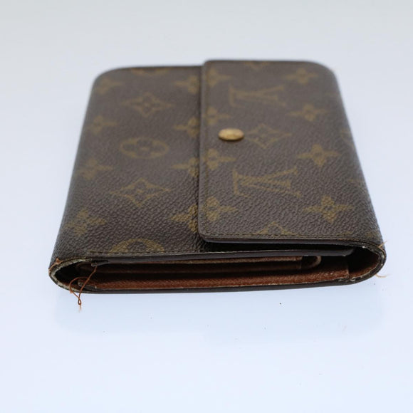 LOUIS VUITTON Monogram Porte Tresor Etui Papie Wallet M61202 LV Auth 54090
