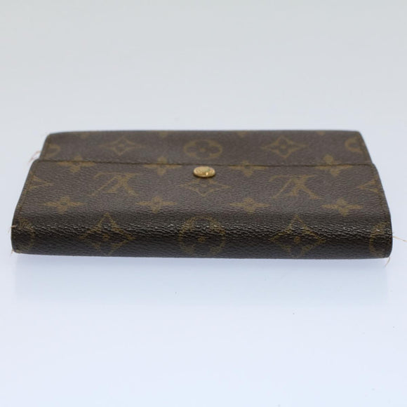 LOUIS VUITTON Monogram Porte Tresor Etui Papie Wallet M61202 LV Auth 54090