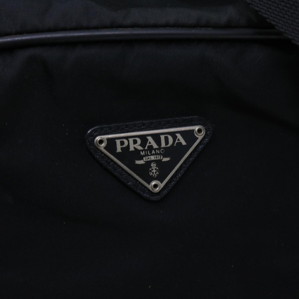 PRADA Boston Bag Nylon 2way Black Auth 54152