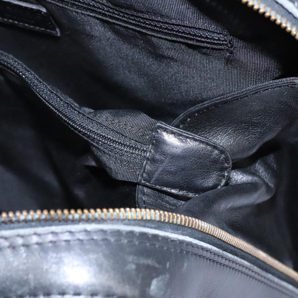 CHANEL Wild Stitch Hand Bag Leather Black CC Auth 54178