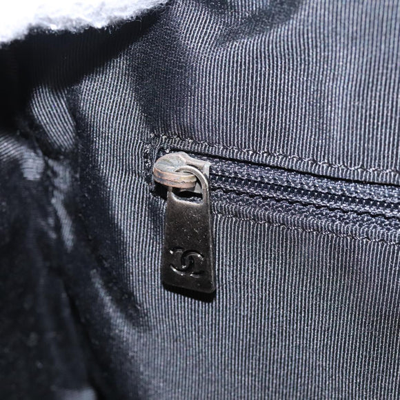 CHANEL Wild Stitch Hand Bag Leather Black CC Auth 54178