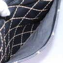 CHANEL Wild Stitch Hand Bag Leather Black CC Auth 54178-32