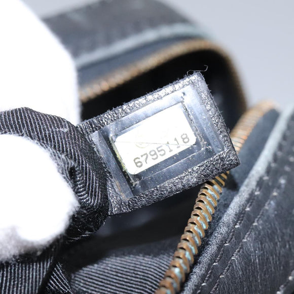 CHANEL Wild Stitch Hand Bag Leather Black CC Auth 54178