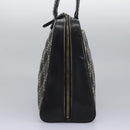 CHANEL Wild Stitch Hand Bag Leather Black CC Auth 54178-4