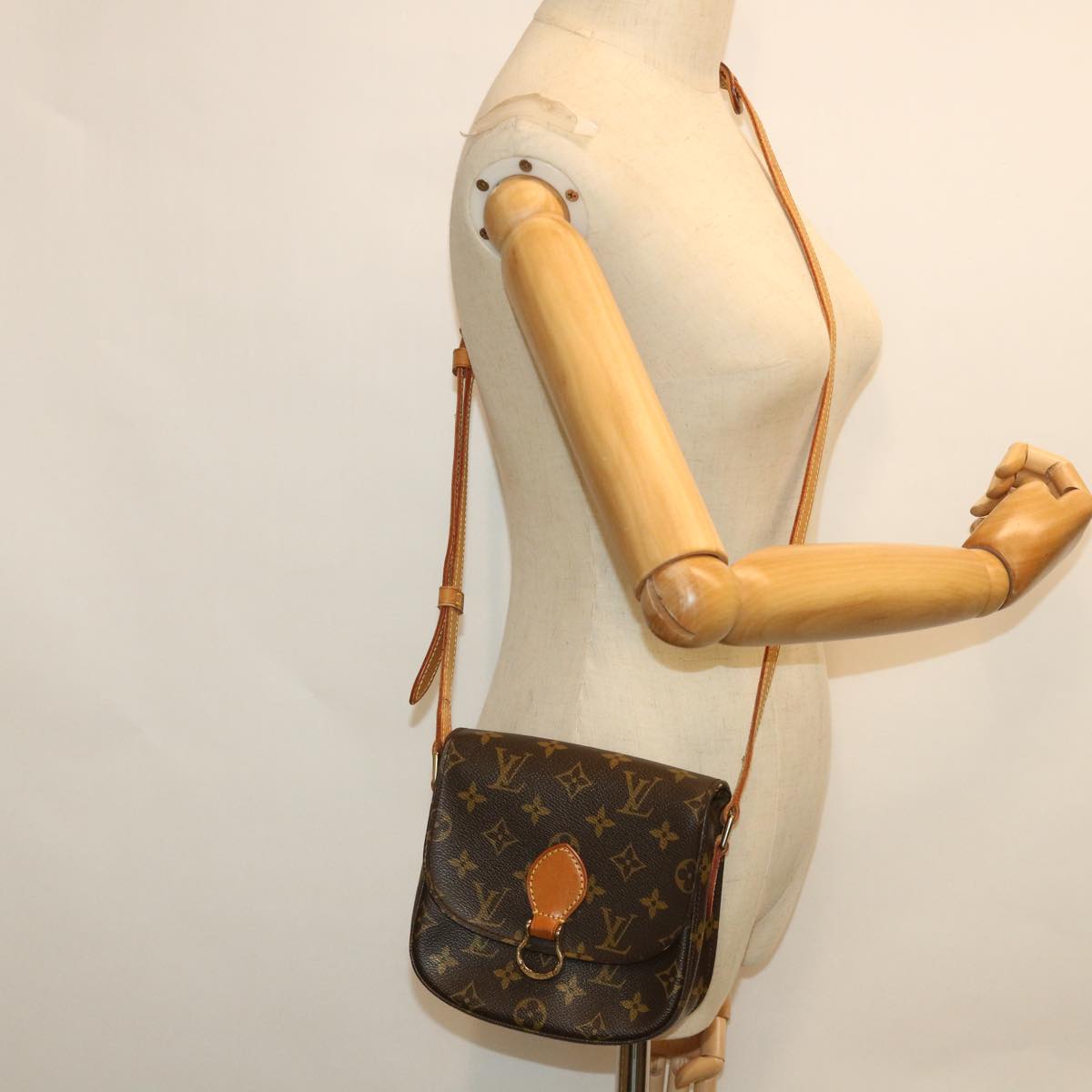 LOUIS VUITTON Monogram Saint Cloud PM Shoulder Bag M51244 LV Auth 54229