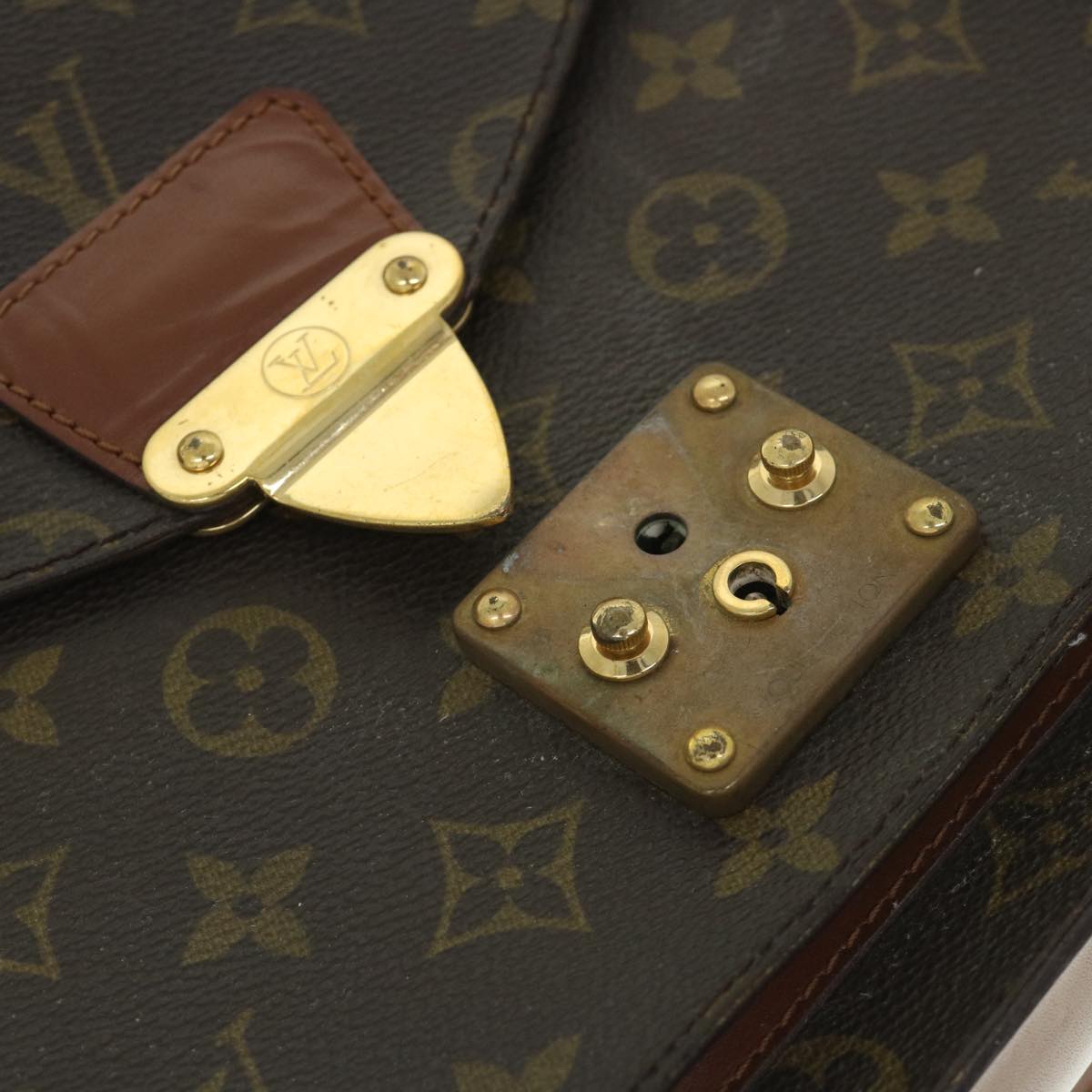 LOUIS VUITTON Monogram Monceau 28 Hand Bag 2way M51185 LV Auth 54233