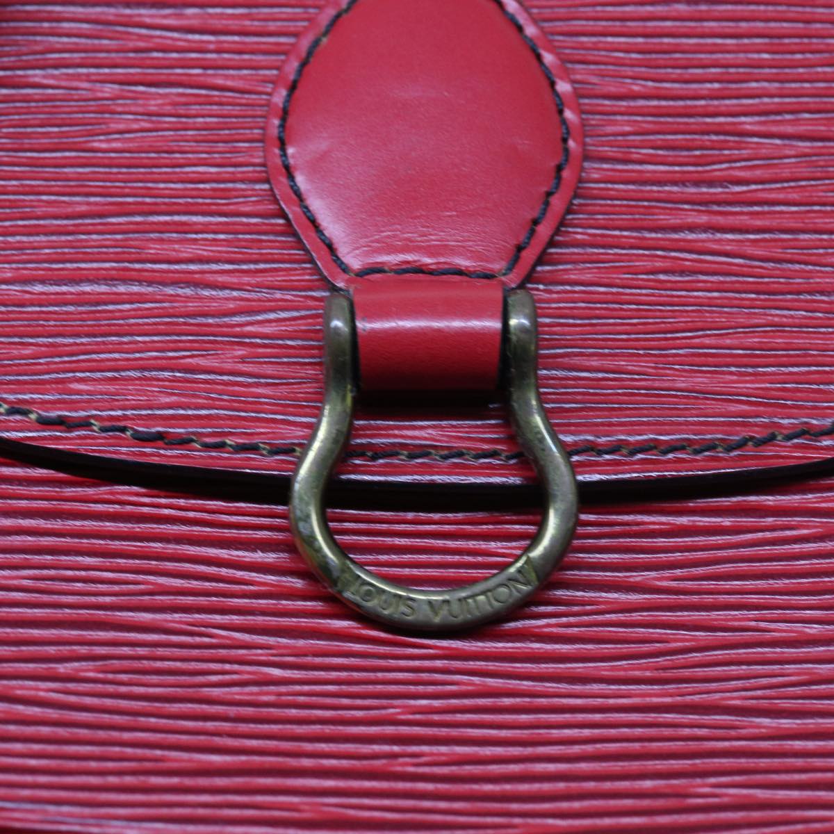 LOUIS VUITTON Epi Saint Cloud PM Shoulder Bag Red M52217 LV Auth 54239