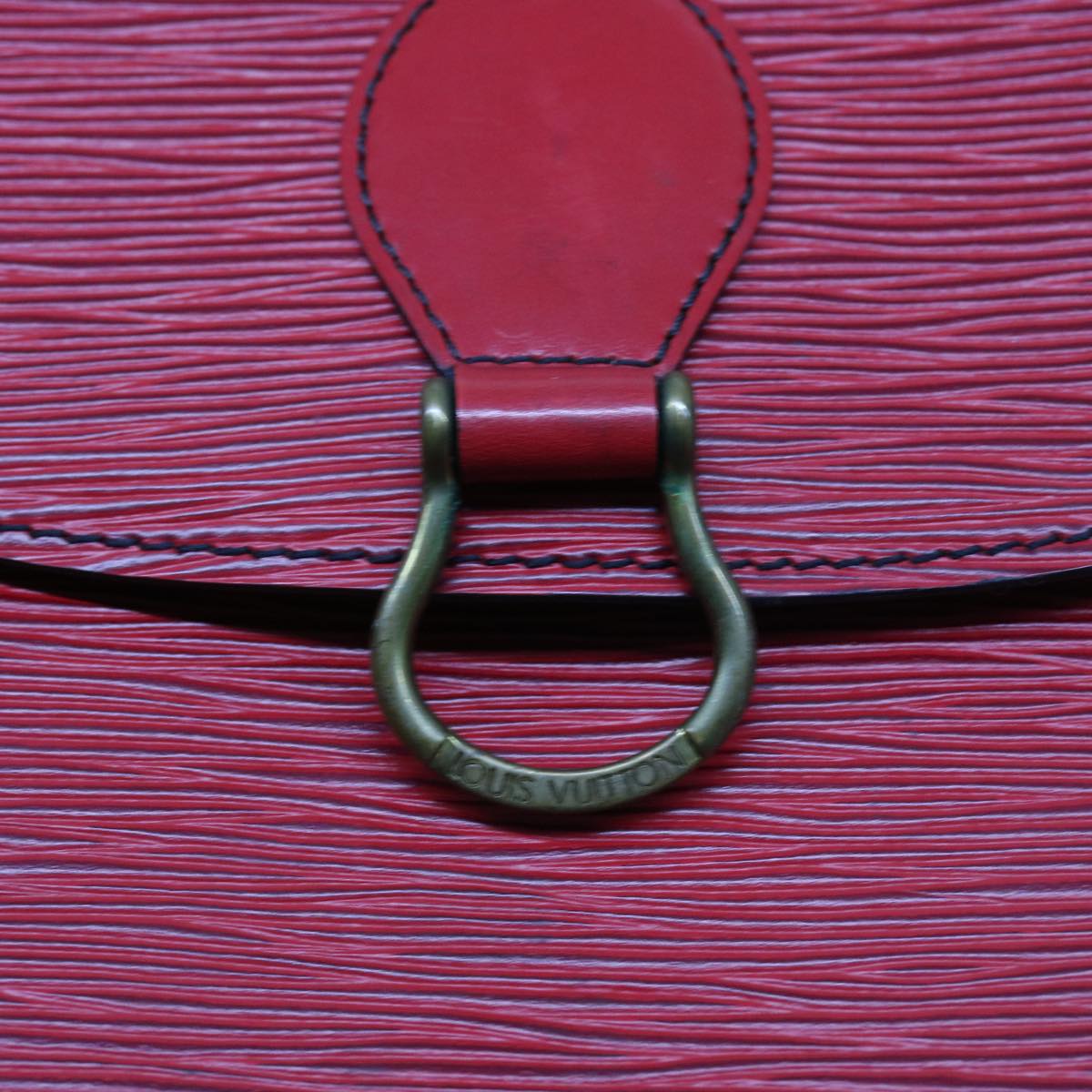 LOUIS VUITTON Epi Saint Cloud GM Shoulder Bag Red M52197 LV Auth 54240