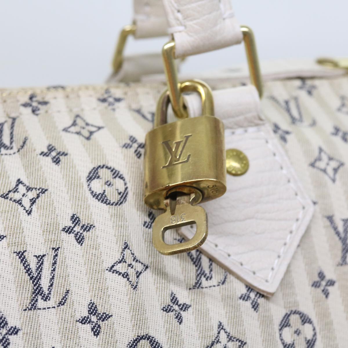 LOUIS VUITTON Monogram Mini Lin Croisette Speedy 30 Hand Bag M95500 Auth 54255A