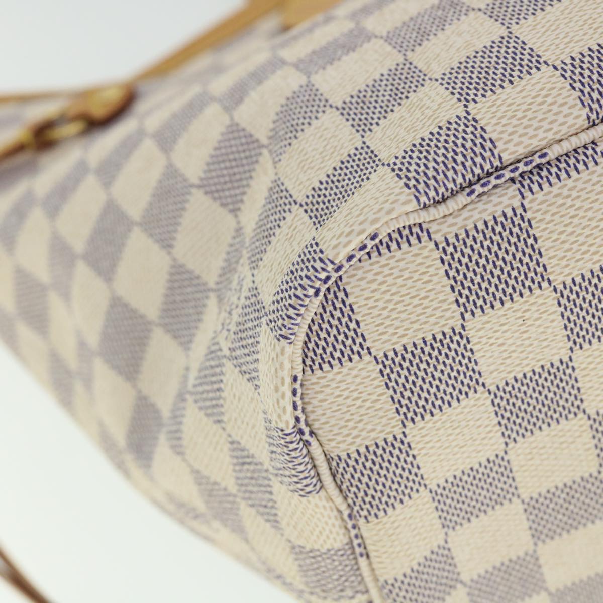 LOUIS VUITTON Damier Azur Neverfull MM Tote Bag N41605 LV Auth 54291A