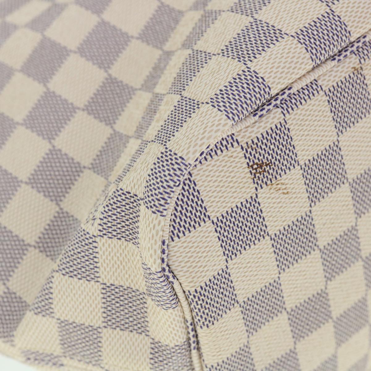 LOUIS VUITTON Damier Azur Neverfull MM Tote Bag N41605 LV Auth 54291A