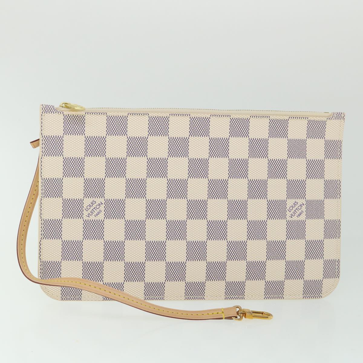 LOUIS VUITTON Damier Azur Neverfull MM Tote Bag N41605 LV Auth 54291A