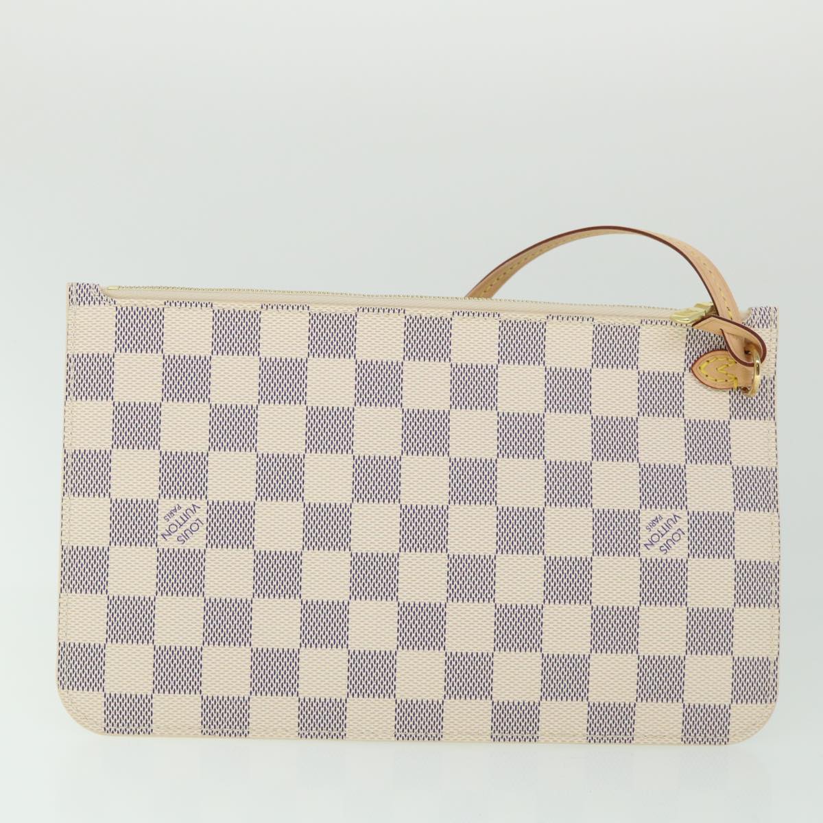 LOUIS VUITTON Damier Azur Neverfull MM Tote Bag N41605 LV Auth 54291A