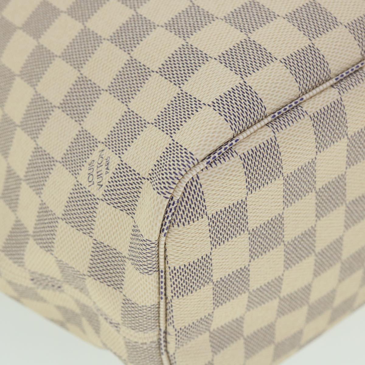 LOUIS VUITTON Damier Azur Neverfull MM Tote Bag N41605 LV Auth 54444A