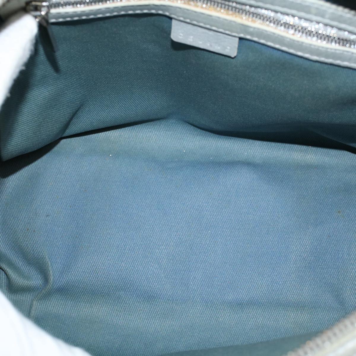 CELINE C Macadam Canvas Hand Bag Light Blue Auth 54505