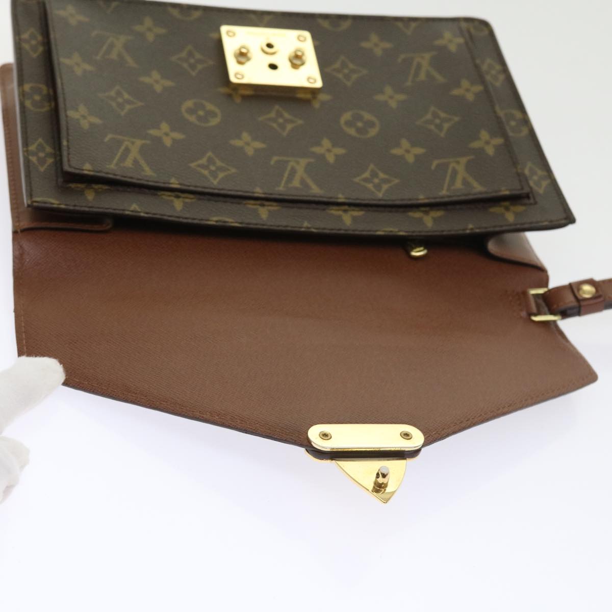 LOUIS VUITTON Monogram Serie Dragonne Hand Bag SPO M50210 LV Auth 54577A