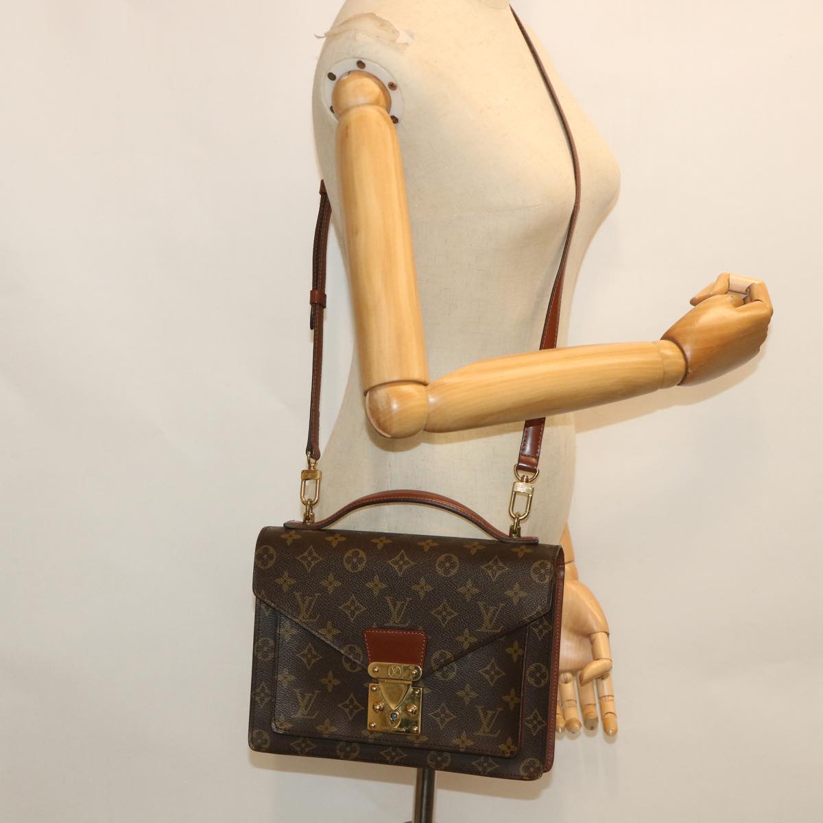 LOUIS VUITTON Monogram Monceau 26 Shoulder Bag 2way M51187 LV Auth 54578