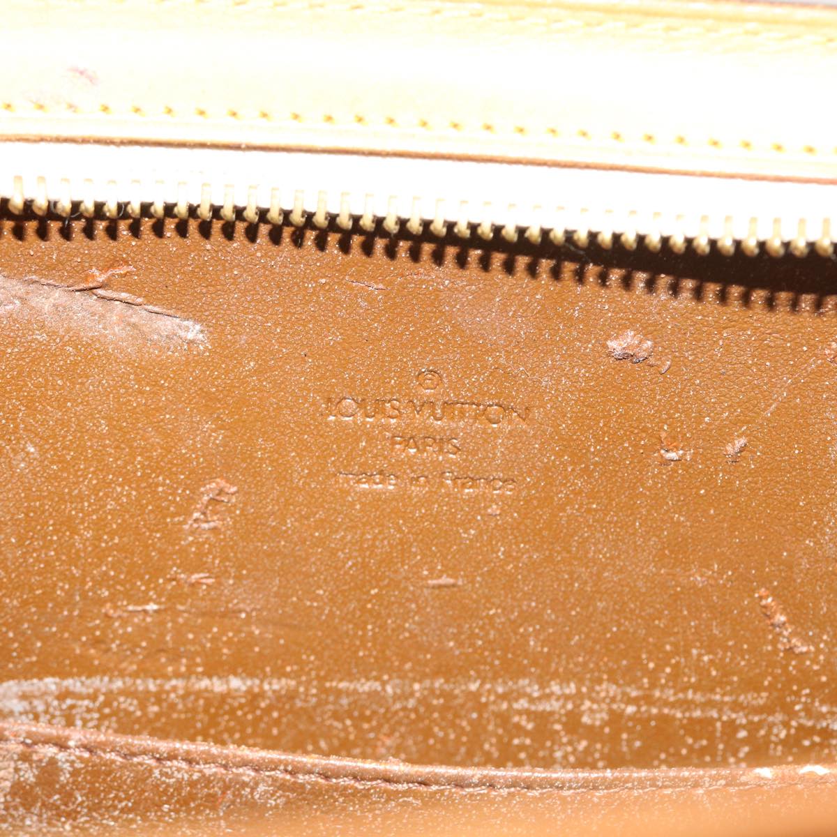 LOUIS VUITTON Monogram Vernis Forsyth Hand Bag Bronze M91113 LV Auth 54596
