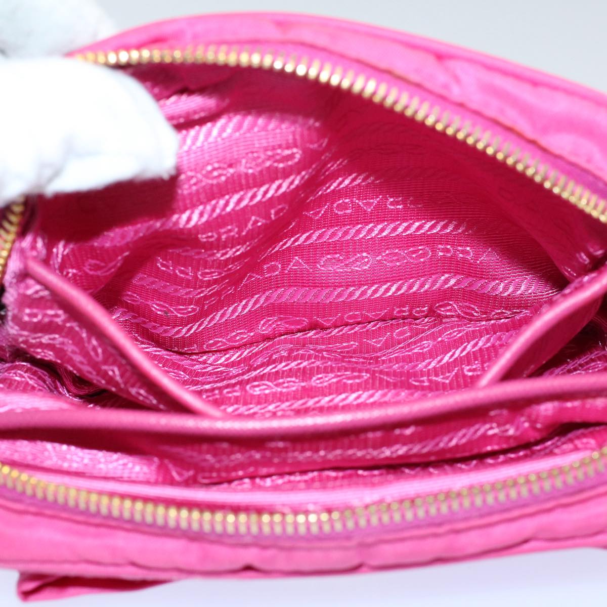 PRADA Shoulder Bag Nylon Pink Auth 54740