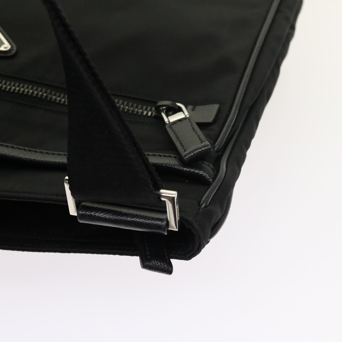 PRADA Shoulder Bag Nylon Black Auth 54765