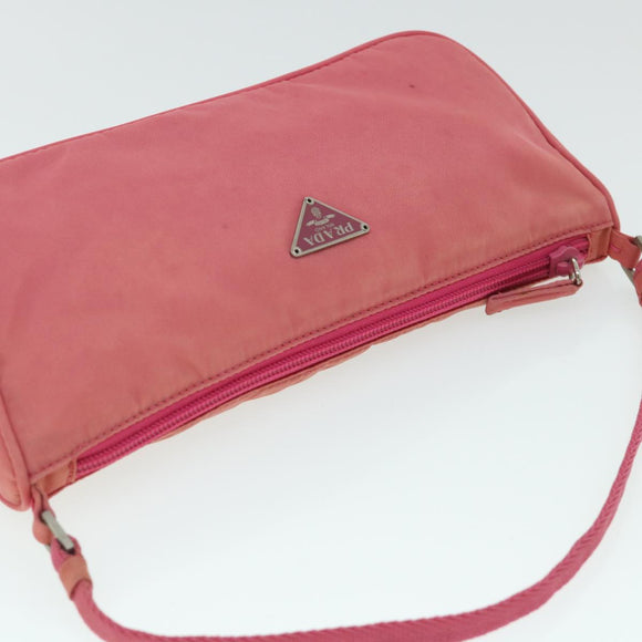 PRADA Accessory Pouch Nylon Pink Auth 54784