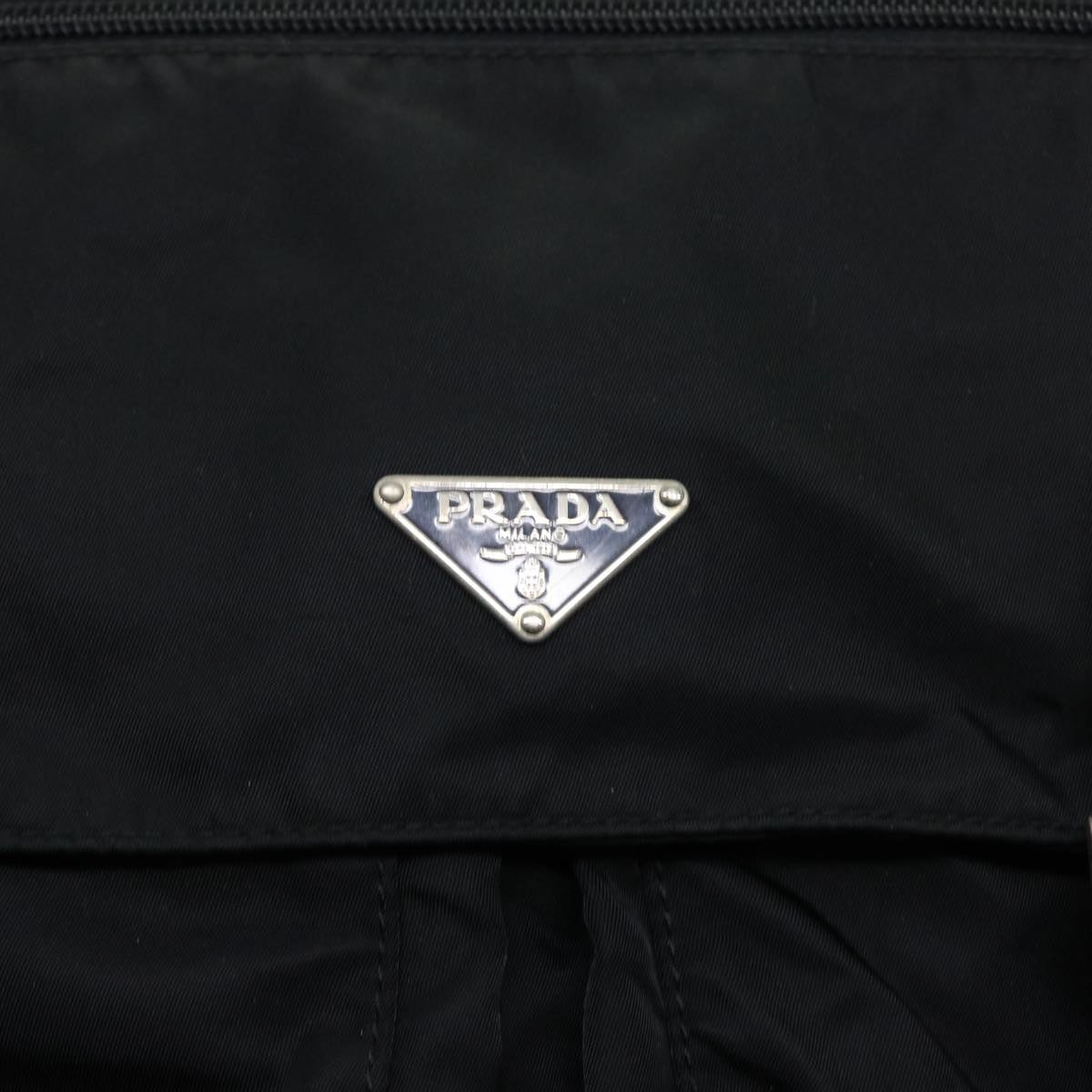 PRADA Shoulder Bag Nylon Black Auth 54785