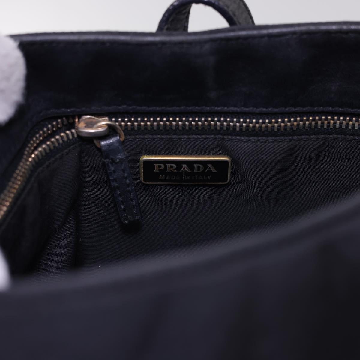 PRADA Shoulder Bag Nylon Black Auth 54819