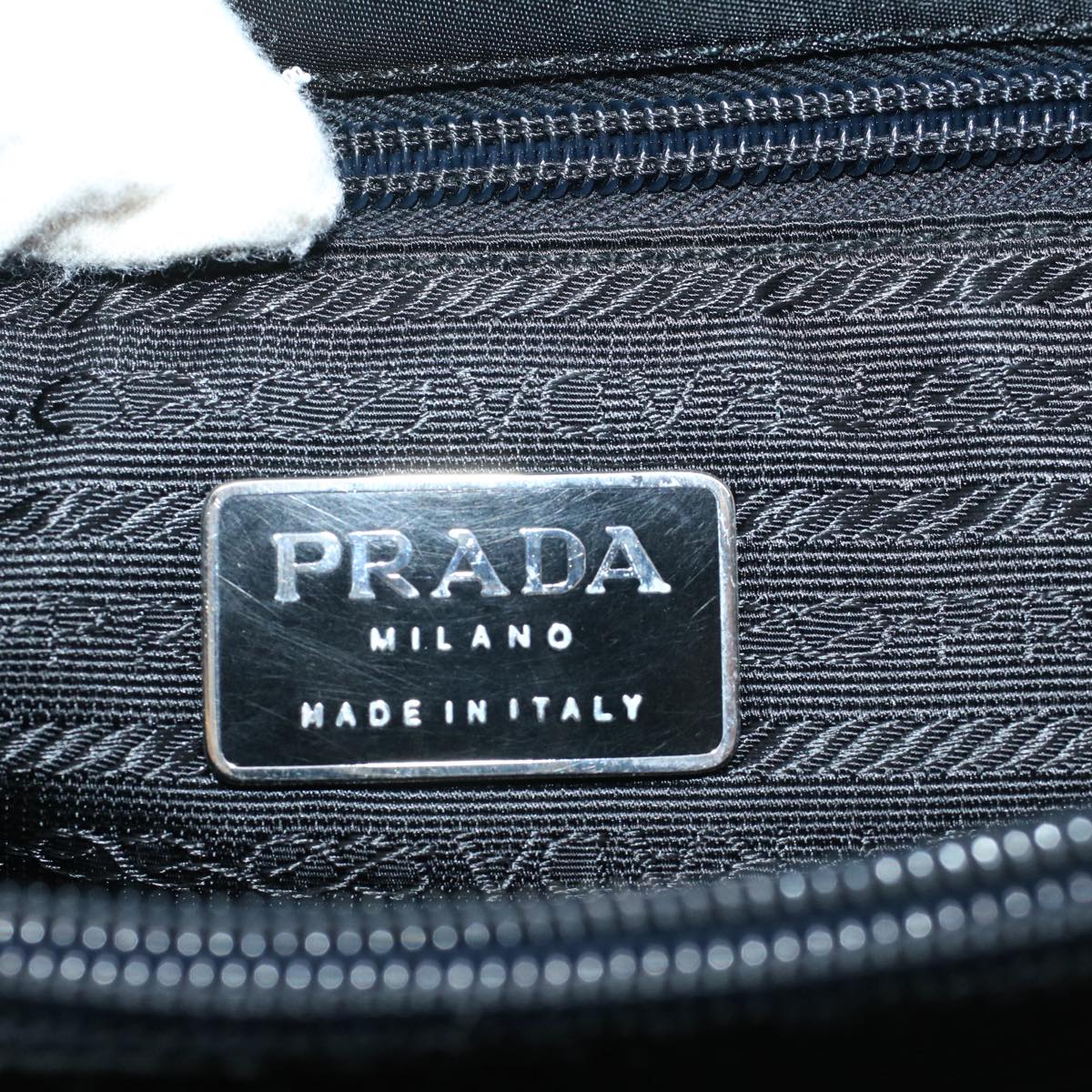 PRADA Hand Bag Nylon Black Auth 54822