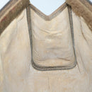 GUCCI GG Canvas Web Sherry Line Clutch Bag PVC Leather Beige Green Auth 54839-10