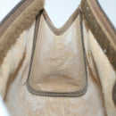 GUCCI GG Canvas Web Sherry Line Clutch Bag PVC Leather Beige Green Auth 54839-11