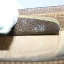 GUCCI GG Canvas Web Sherry Line Clutch Bag PVC Leather Beige Green Auth 54839-12