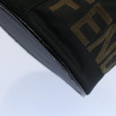 FENDI Vanity Cosmetic Pouch Canvas Black Auth 54858-16