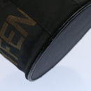 FENDI Vanity Cosmetic Pouch Canvas Black Auth 54858-17