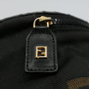 FENDI Vanity Cosmetic Pouch Canvas Black Auth 54858-9