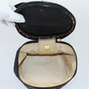 FENDI Vanity Cosmetic Pouch Canvas Black Auth 54858-10