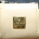 FENDI Vanity Cosmetic Pouch Canvas Black Auth 54858-18