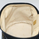 FENDI Vanity Cosmetic Pouch Canvas Black Auth 54858-20