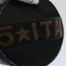 FENDI Vanity Cosmetic Pouch Canvas Black Auth 54858-7