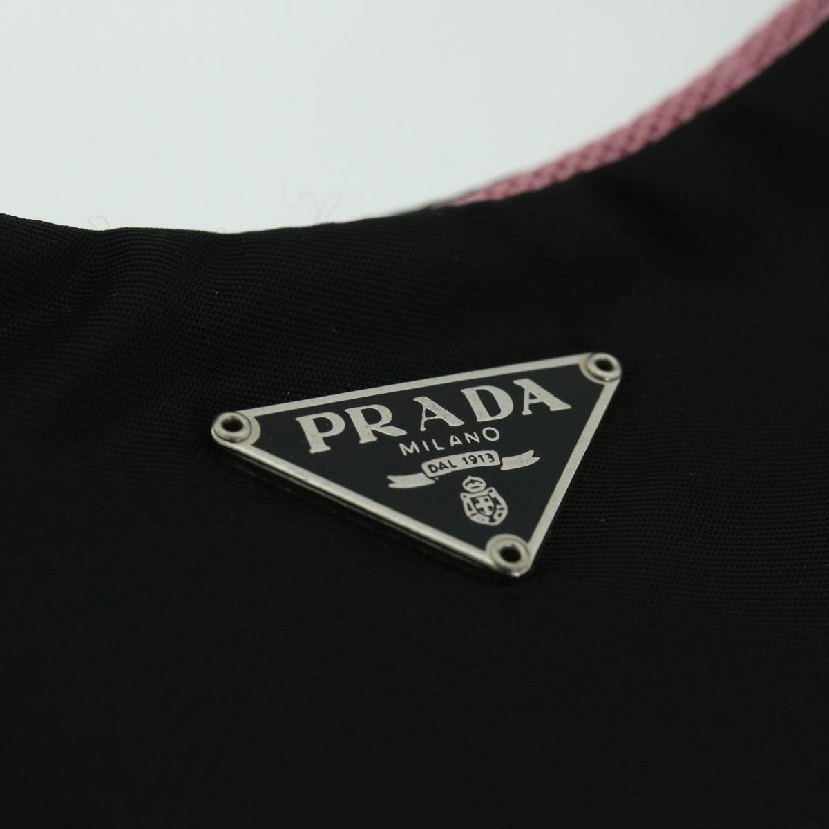 PRADA Shoulder Bag Nylon Black Auth 54872