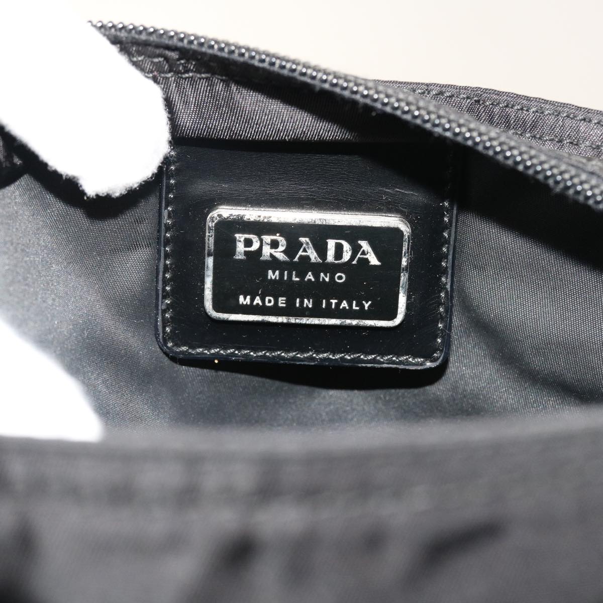 PRADA Shoulder Bag Nylon Black Auth 54878