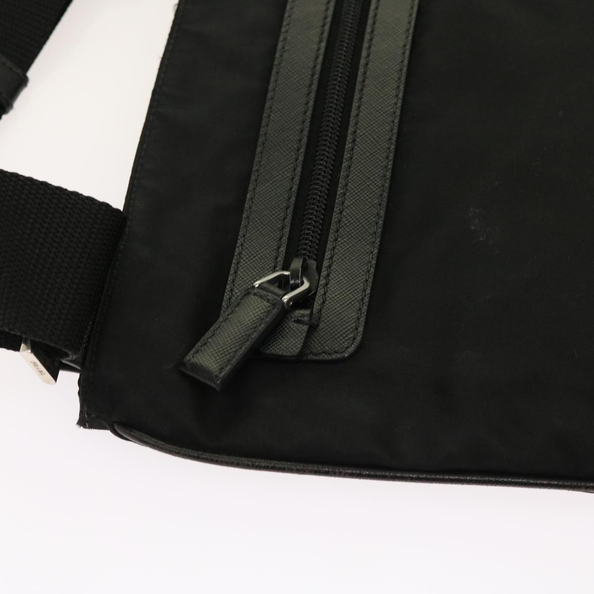 PRADA Shoulder Bag Nylon Black Auth 54918