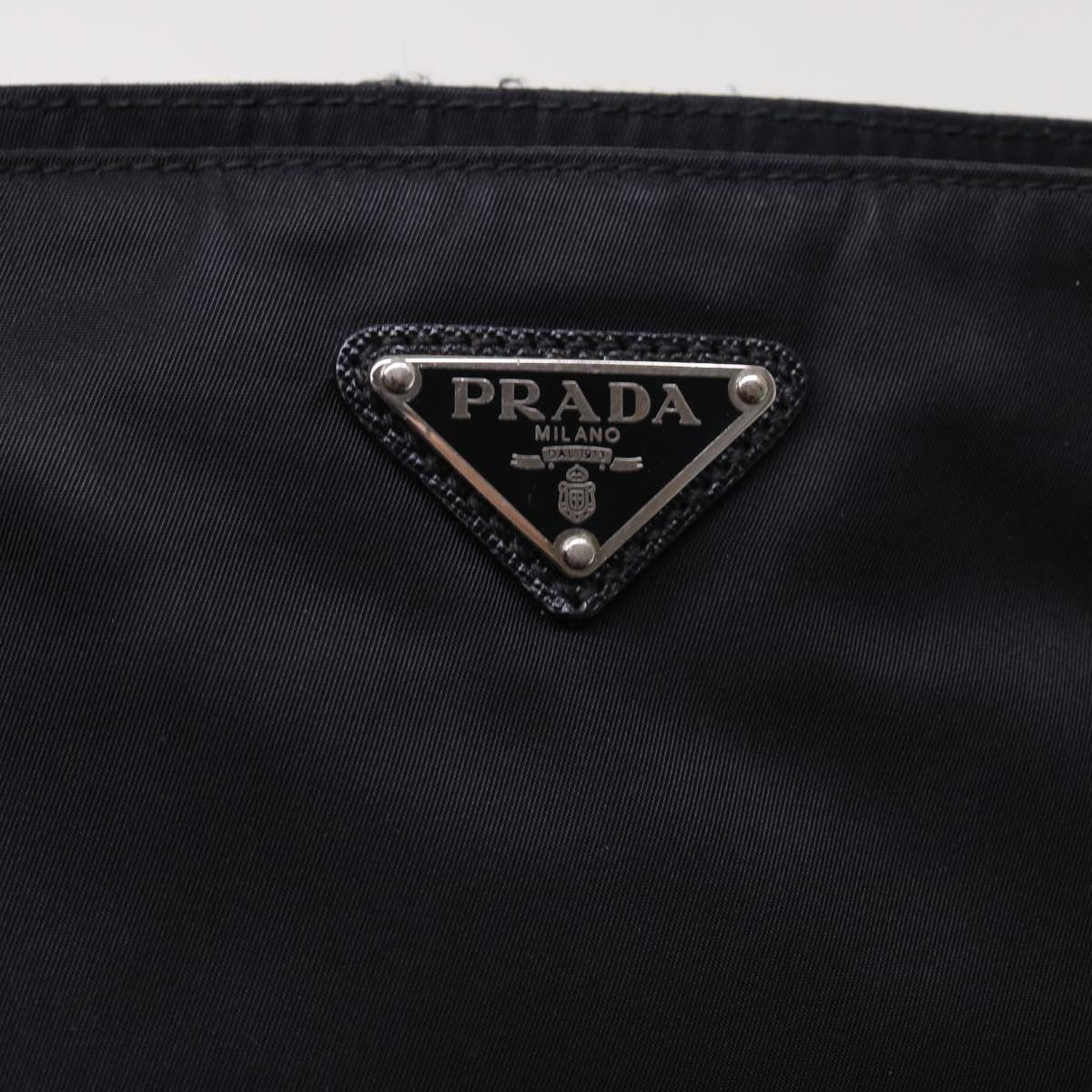 PRADA Shoulder Bag Nylon Black Auth 54918