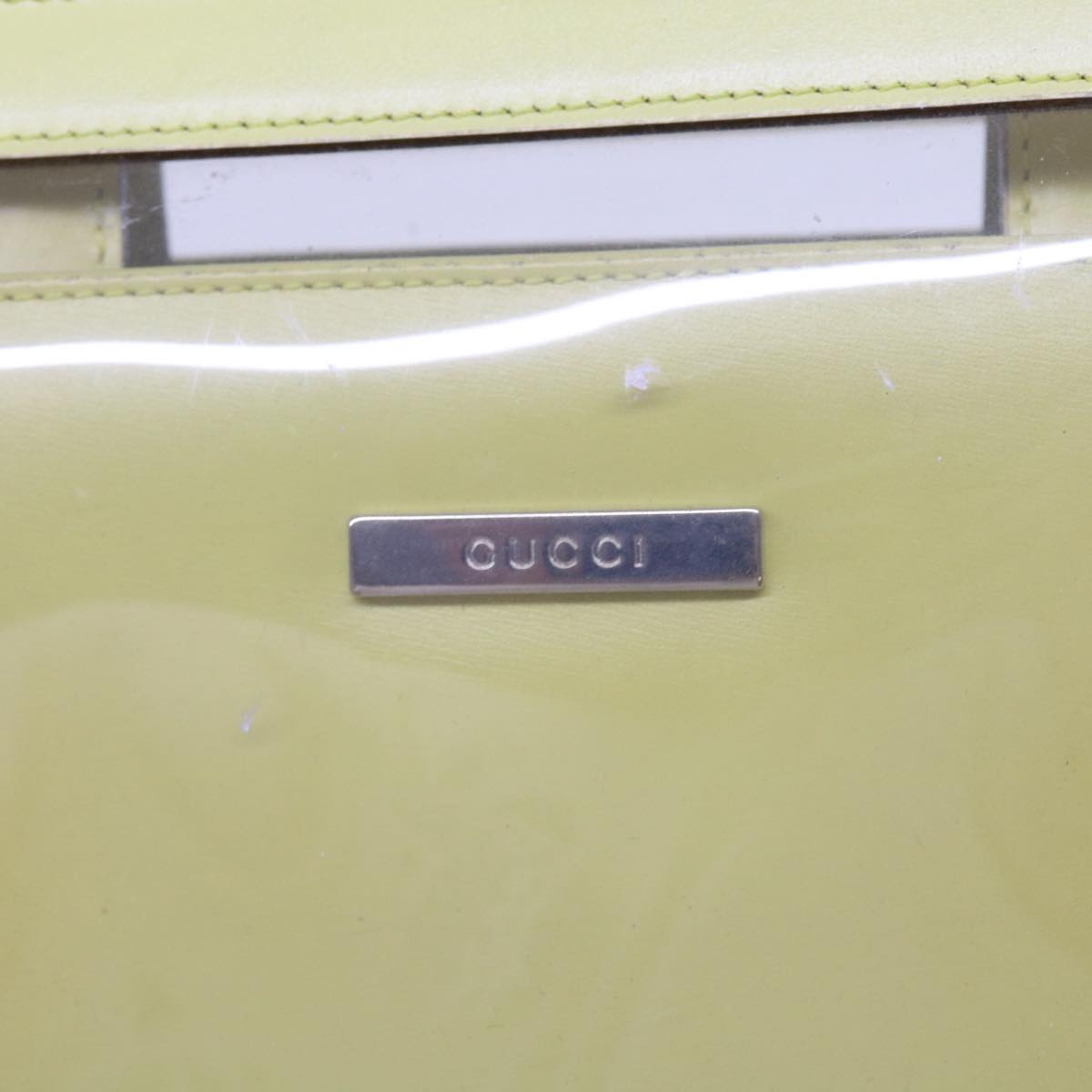 GUCCI Shoulder Bag Vinyl Yellow 001.2058.1773.5 Auth 54968