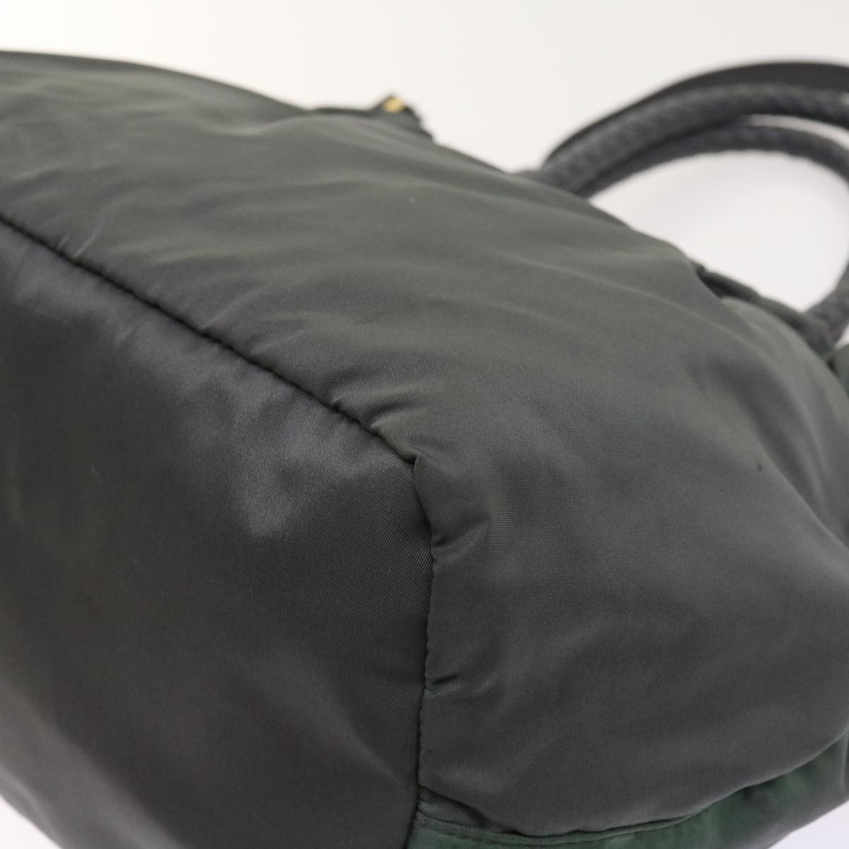 PRADA Hand Bag Nylon 2way Gray Auth 54970